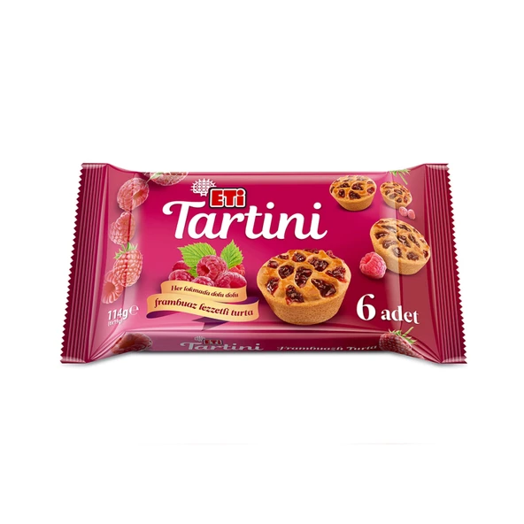 Eti Tartini Frambuazlı Turta 114 G (8'li Paket) ürün görseli 1