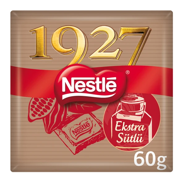Nestle 1927 Ekstra Sütlü Kare Çikolata 60 G (6'li Paket) ürün görseli 1