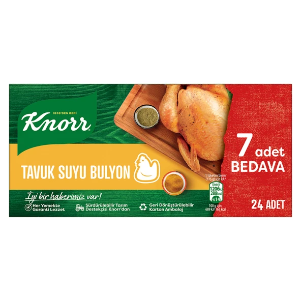 Knorr Tavuk Suyu Bulyon 24’lü 240 G (8'li Paket) ürün görseli 1