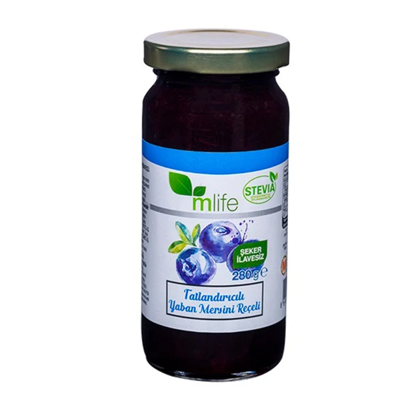 Mlife Tatlandırıcılı Yaban Mersini Reçeli 280G (8'li Paket) ürün görseli 1