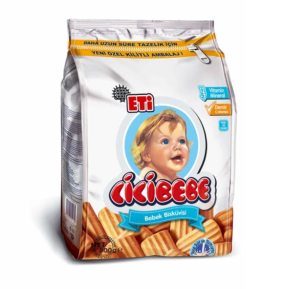 Eti Cicibebe Bisküvi 800 G (3'li Paket) ürün görseli 1