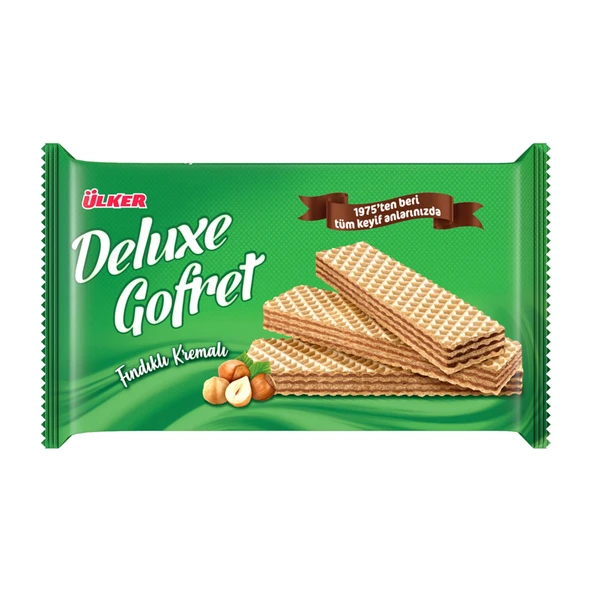 Ülker Deluxe Gofret Fındık Kremalı 220 G (8'li Paket) ürün görseli 1