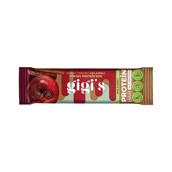 Gigi's Elmalı Tarçınlı Kolajenli Protein Bar 50 G (7'li Paket) ürün görseli 1