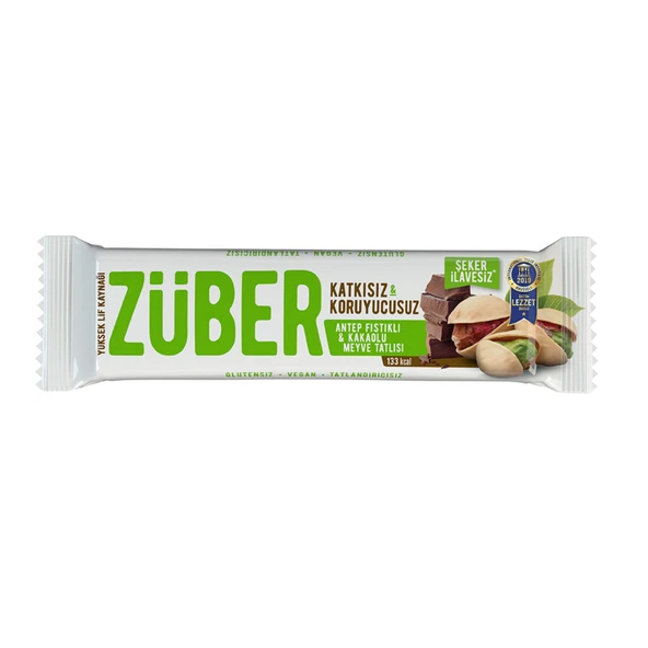 Züber Antep Fıstıklı Çikolatalı Meyve Bar 40 G (7'li Paket) ürün görseli 1