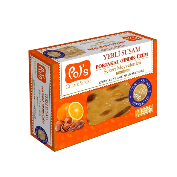 Pol's Gurme Yerli Susam Portakal Fındık Üzümlü Yaz Helva 350 G (7'li Paket) ürün görseli 1