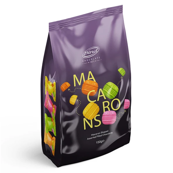 Bind Macaron Karışık Dolgulu Çikolata 150 G (3'li Paket) ürün görseli 1
