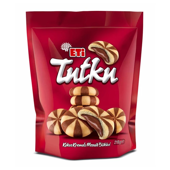 Eti Tutku Torba Kakao Kremalı Mozaik Bisküvi 210 G (8'li Paket) ürün görseli 1