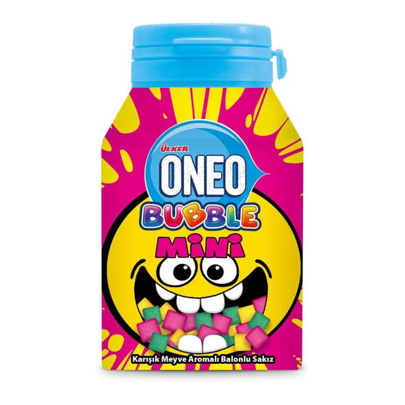Ülker Oneo Bubble Mini Karışık Meyve Aromalı Sakız 60 G (8'li Paket) ürün görseli 1