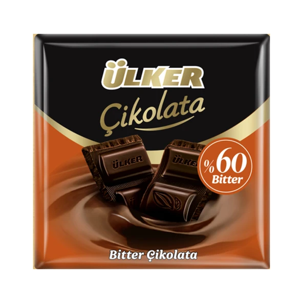 Ülker Bitter Kare Çikolata %60 Kakaolu 60 G (7'li Paket) ürün görseli 1