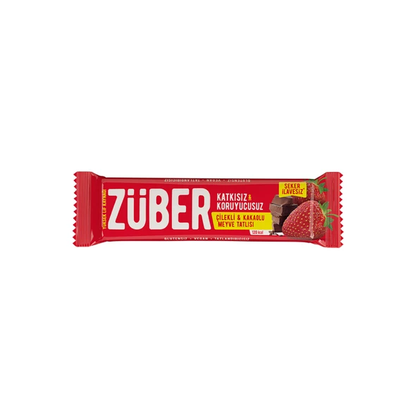 Züber Çilekli Çikolatalı Meyve Bar 40 G (8'li Paket) ürün görseli 1