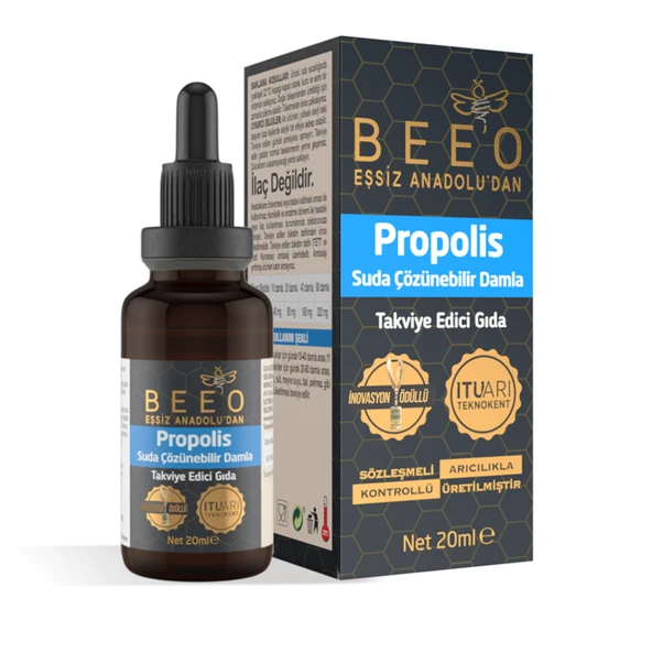 Beeo Propolis Suda Çözünebilir Damla 20 Ml (5'li Paket) ürün görseli 1