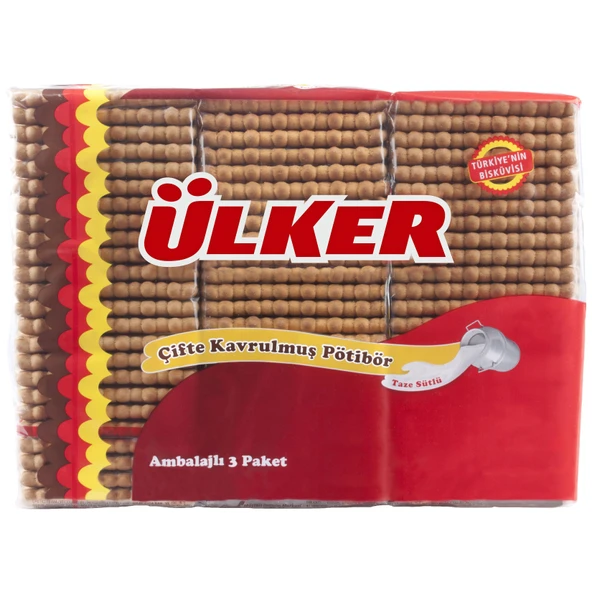 Ülker Pötibör Bisküvi Çifte Kavrulmuş 450 G (6'li Paket) ürün görseli 1