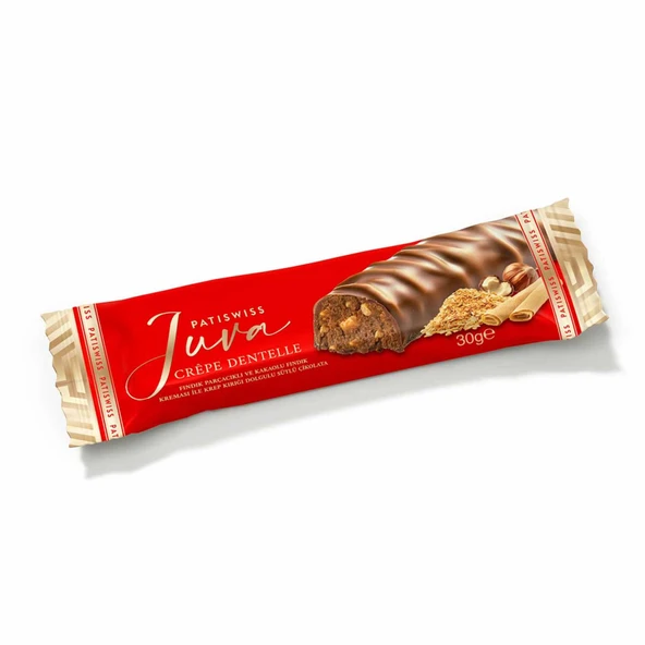 Patiswiss Juva Kakaolu Fındık Kremalı Krep Kırıklı Çikolata 30 G (8'li Paket) ürün görseli 1