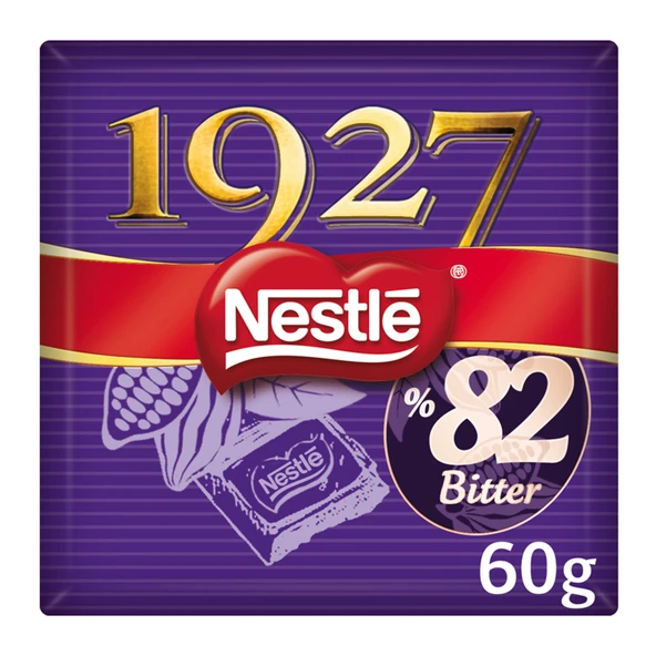 Nestle 1927 %82 Bitter Kare Çikolata 60 G (7'li Paket) ürün görseli 1