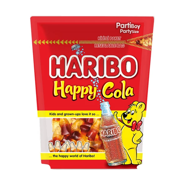 Haribo Happy Kola Aromalı Yumuşak Şekerleme 200 G (5'li Paket) ürün görseli 1