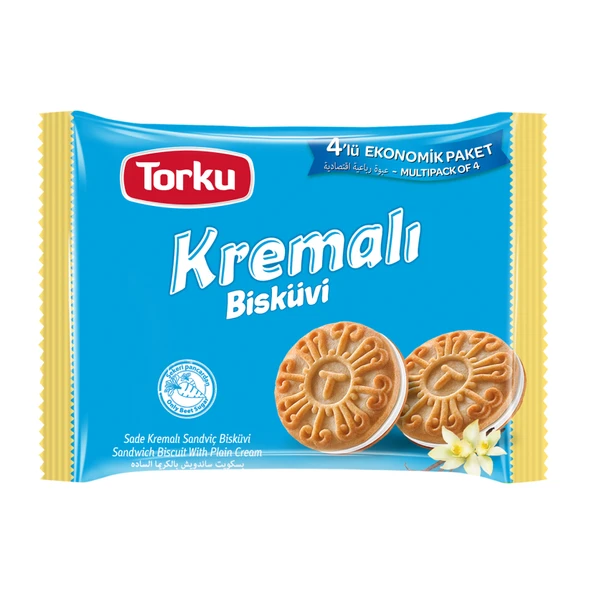 Torku Sade Kremalı Bisküvi 4'lü Ekonomik Paket 244 G (7'li Paket) ürün görseli 1