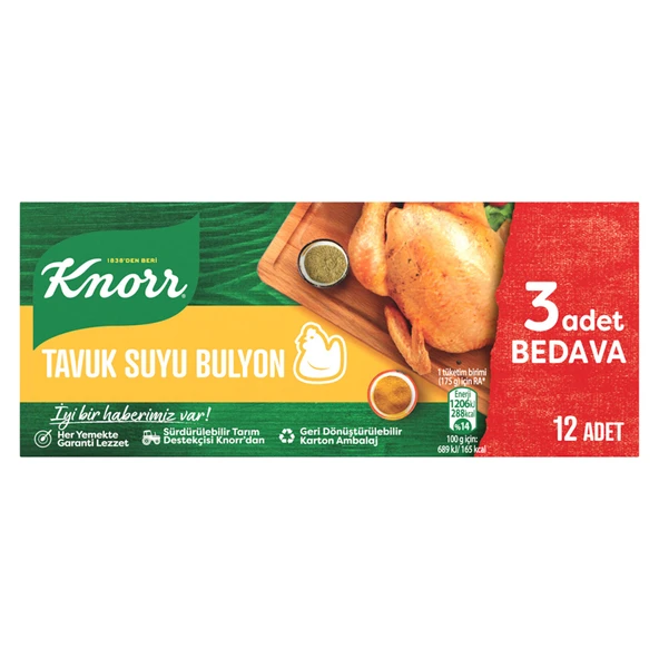 Knorr Tavuk Suyu Bulyon 12 Adet 120 G (6'li Paket) ürün görseli 1