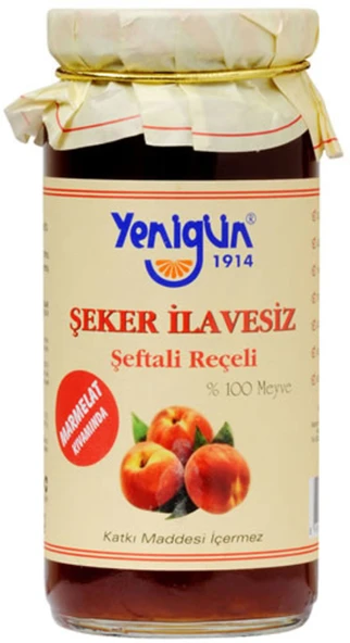 Yenigün Şeker İlavesiz Şeftali Reçeli 290 G (5'li Paket) ürün görseli 1