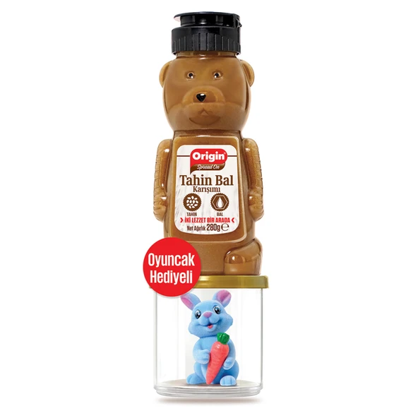 Origin Ayıcık Tahin Bal Karışımı Oyuncak Hediyeli 280 G (6'li Paket) ürün görseli 1