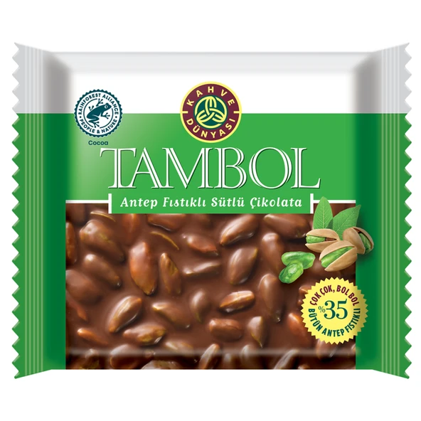 Kahve Dünyası Tambol Antep Fıstıklı Sütlü Çikolata 77 G (7'li Paket) ürün görseli 1