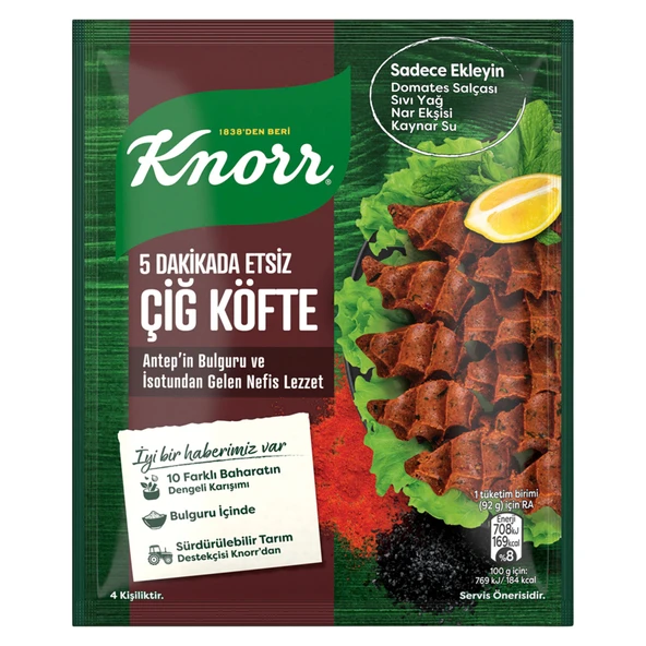 Knorr 5 Dakikada Etsiz Çiğ Köfte Seti 120 G (8'li Paket) ürün görseli 1