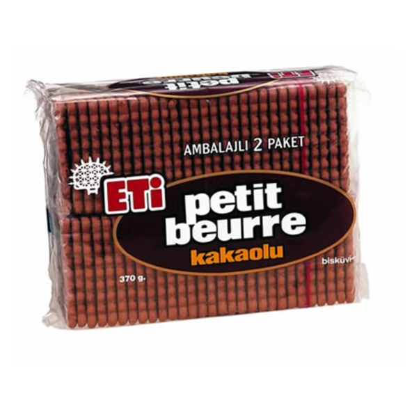 Eti Petit Beurre Kakaolu Bisküvi 370 G (8'li Paket) ürün görseli 1