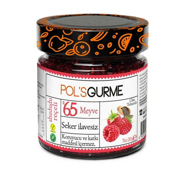 Pol's Gurme Chia Tohumlu Ahududu Reçeli 285 G (5'li Paket) ürün görseli 1