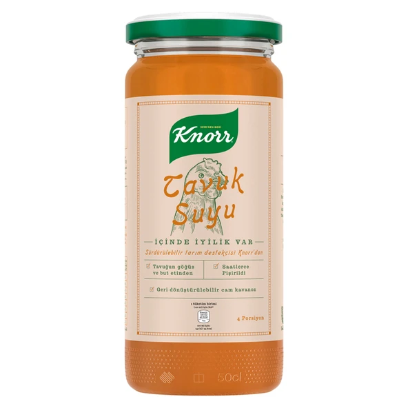 Knorr Tavuk Suyu Cam 480 Ml (5'li Paket) ürün görseli 1