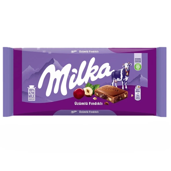 Milka Üzümlü Fındıklı Çikolata 80 G (5'li Paket) ürün görseli 1