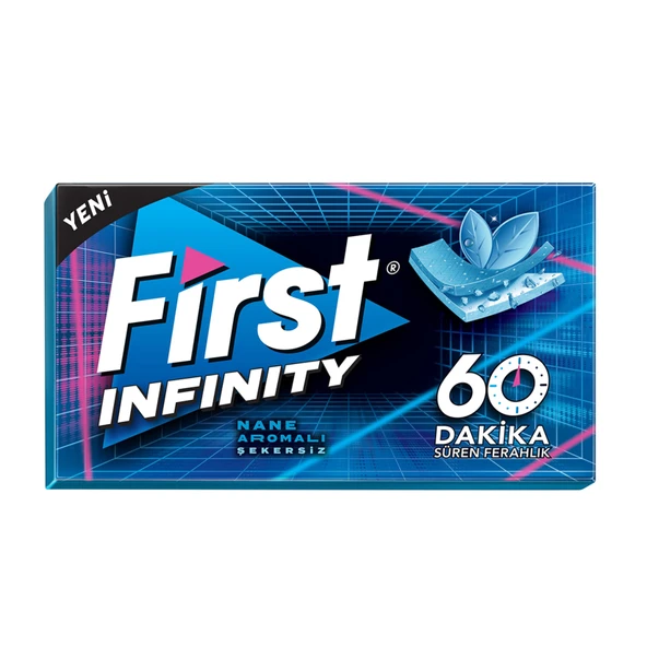 First 60 Dk Infinity Nane Aromalı Sakız 27 G (8'li Paket) ürün görseli 1