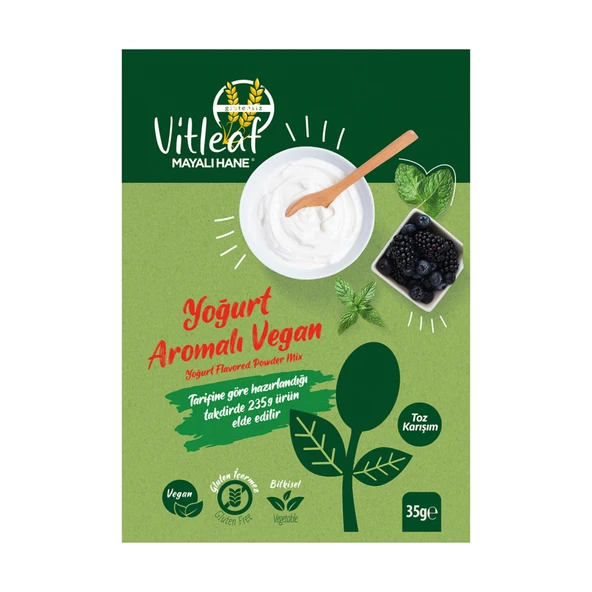 Vitleaf Yoğurt Aromalı Vegan Toz Karışım 35 G (6'li Paket) ürün görseli 1