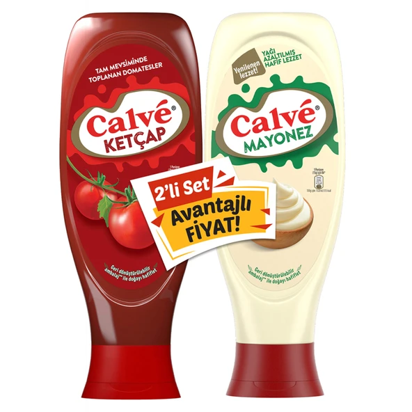 Calve İkili Set Ketçap 610 G + Mayonez 540 G (8'li Paket) ürün görseli 1