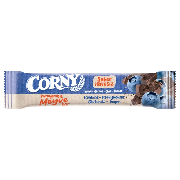Corny Yaban Mersinli Chia Kakao Kuru Yemiş Meyve Bar 35 G (8'li Paket) ürün görseli 1