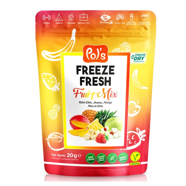 Pols Freeze Fresh Fruit Mix 20 G (4'li Paket) ürün görseli 1