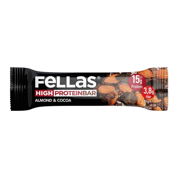 Fellas Badem ve Kakaolu Protein Barı 45 G (7'li Paket) ürün görseli 1