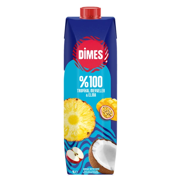 Dimes %100 Tropik Meyveler 1 L (6'li Paket) ürün görseli 1