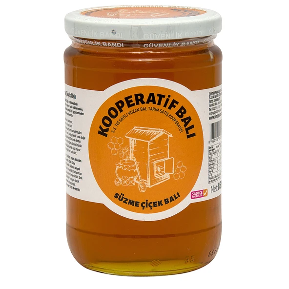 S.S.745 Sayılı Kozan Bal Kooperatif Süzme Çiçek Balı 850 G (8'li Paket) ürün görseli 1