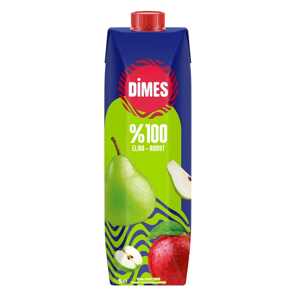 Dimes %100 Rende Elma Armut Meyve Suyu 1 L (4'li Paket) ürün görseli 1