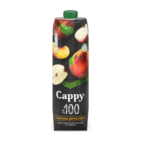Cappy %100 Elma Şeftali Suyu Karton Kutu 1 L (7'li Paket) ürün görseli 1