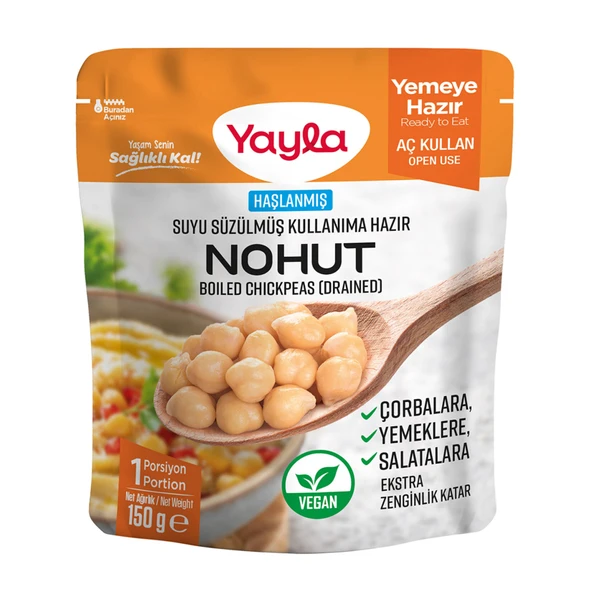 Yayla Haşlanmış Suyu Süzülmüş Nohut 150 G (7'li Paket) ürün görseli 1