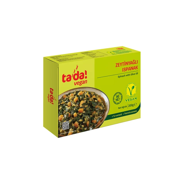 Tada Vegan Zeytinyağlı Ispanak 200 G (4'li Paket) ürün görseli 1