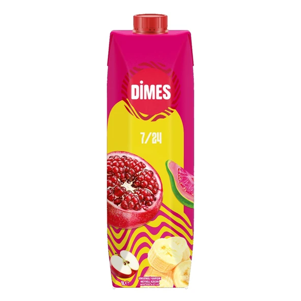 Dimes 7/24 Enerji Karışık Meyveli İçecek 1 L (6'li Paket) ürün görseli 1