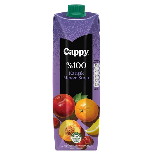 Cappy %100 Karışık Meyve Suyu Karton Kutu 1 L (8'li Paket) ürün görseli 1