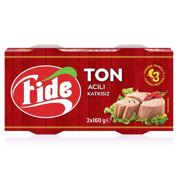 Fide Acılı Ton Balığı 2 x 160 G (8'li Paket) ürün görseli 1