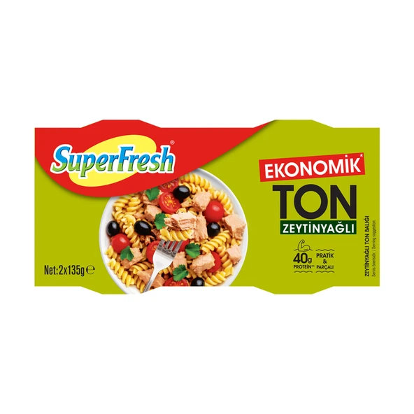 Superfresh Ekonomik Zeytinyağlı Ton Balığı 2 x 135 G (7'li Paket) ürün görseli 1