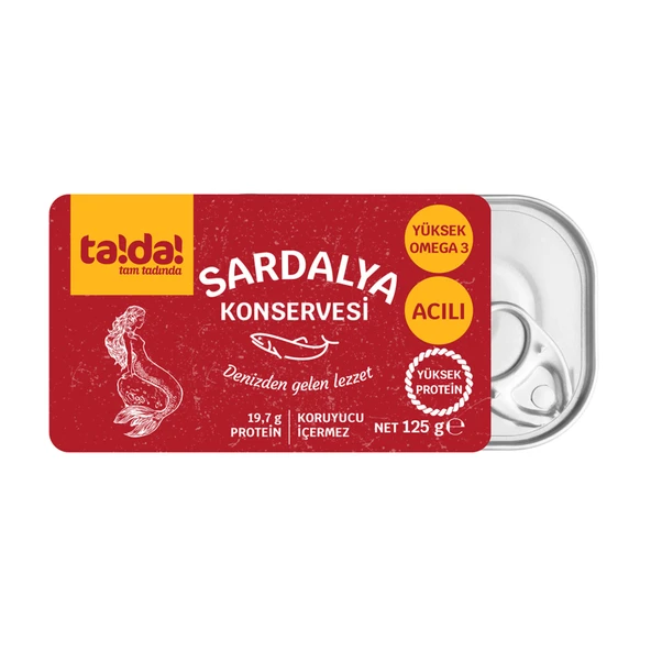 Tada Sardalya Konservesi Acılı 125 G (6'li Paket) ürün görseli 1