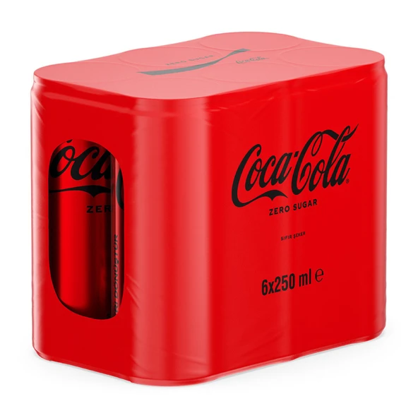 Coca-Cola Zero Sugar Kutu 6 x 250 Ml (3'li Paket) ürün görseli 1