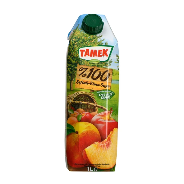 Tamek %100 Şeftali-elma Suyu 1 Lt (8'li Paket) ürün görseli 1