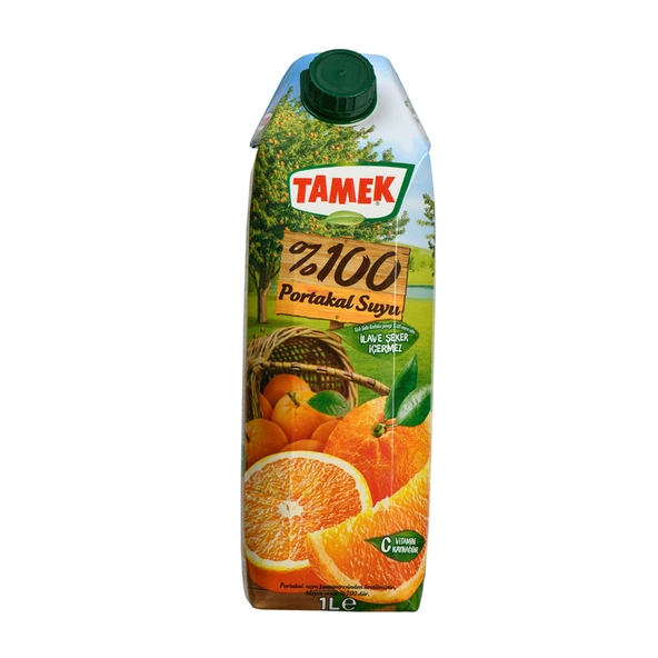 Tamek %100 Portakal Suyu 1 L (4'li Paket) ürün görseli 1