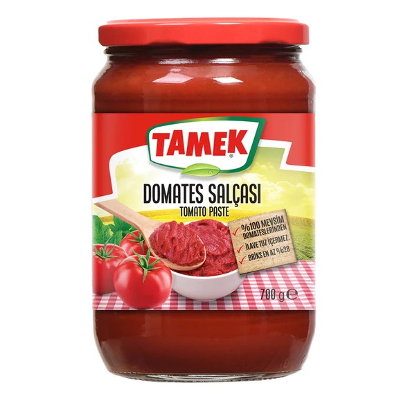 Tamek Domates Salçası 700 G Cam (5'li Paket) ürün görseli 1